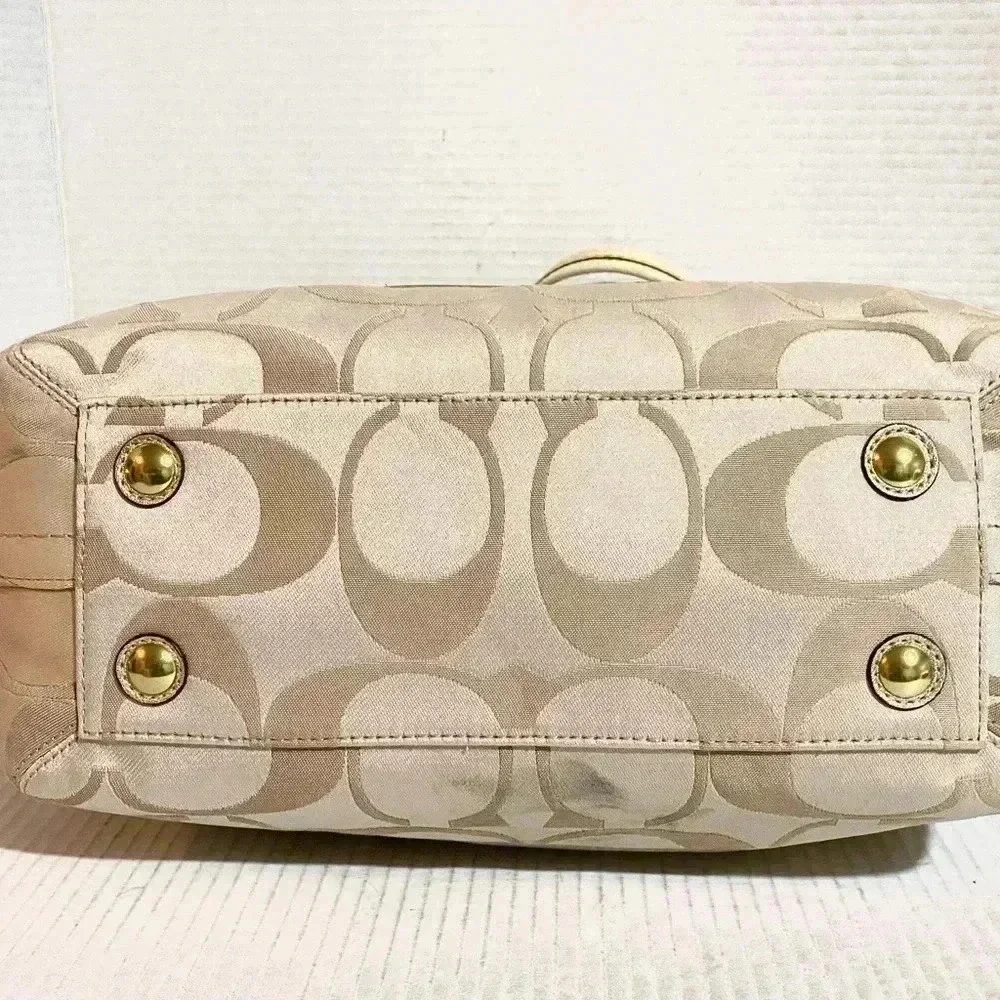 Coach CC signature print canvas satchel handbag